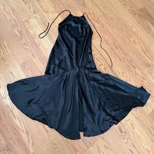 Black Backless Dress Flapper Old Hollywood style